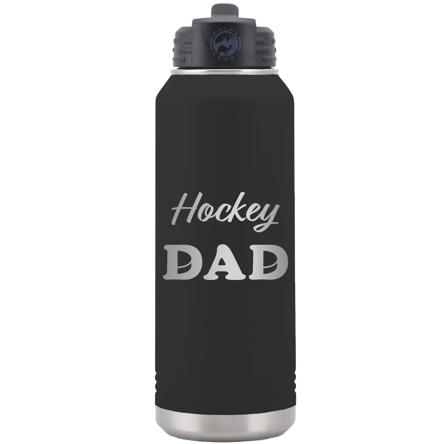 Hockey Dad2 32 oz Water Bottle | Black