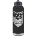 Papa Beard 32 oz Water Bottle | Black