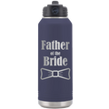 Father of the Bride 32 oz Water Bottle | Navy