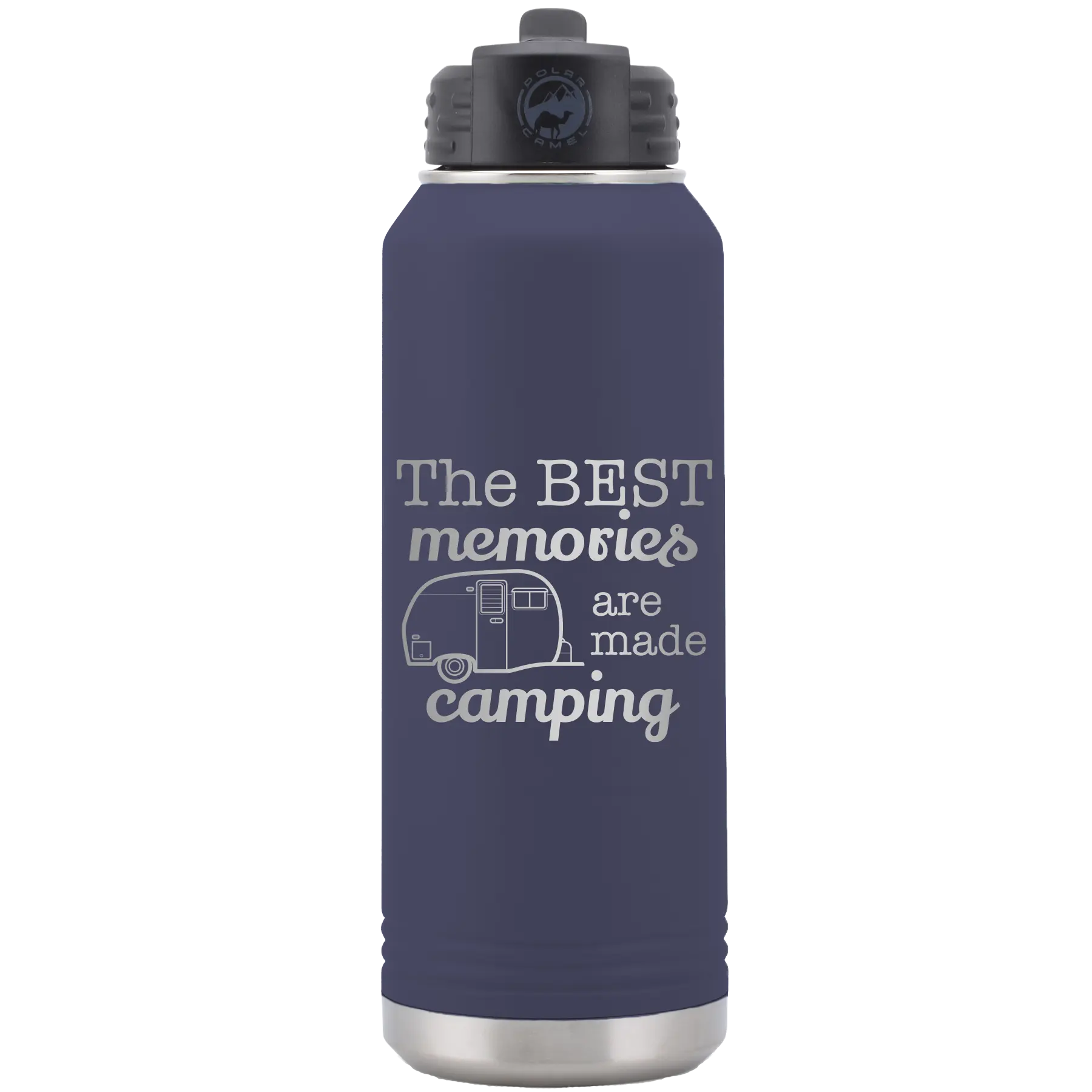 Camping 32 oz Water Bottle | Navy