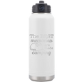 Camping 32 oz Water Bottle | White