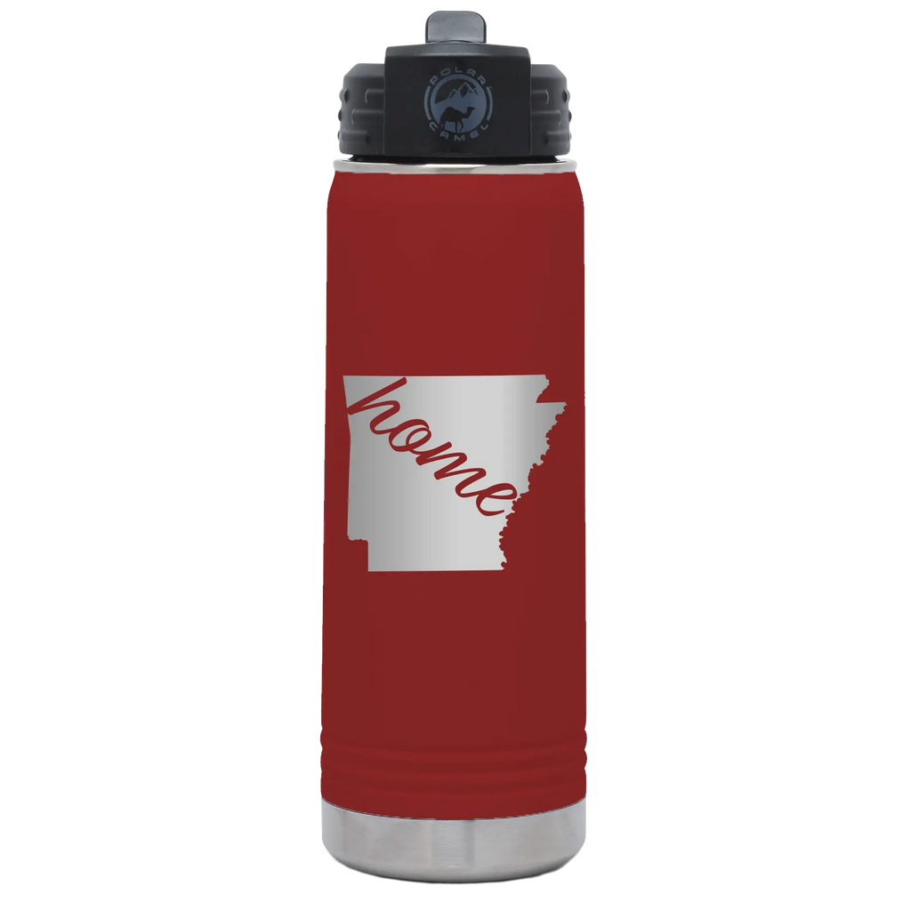 Arkansas Home 20 oz Water Bottle | Maroon