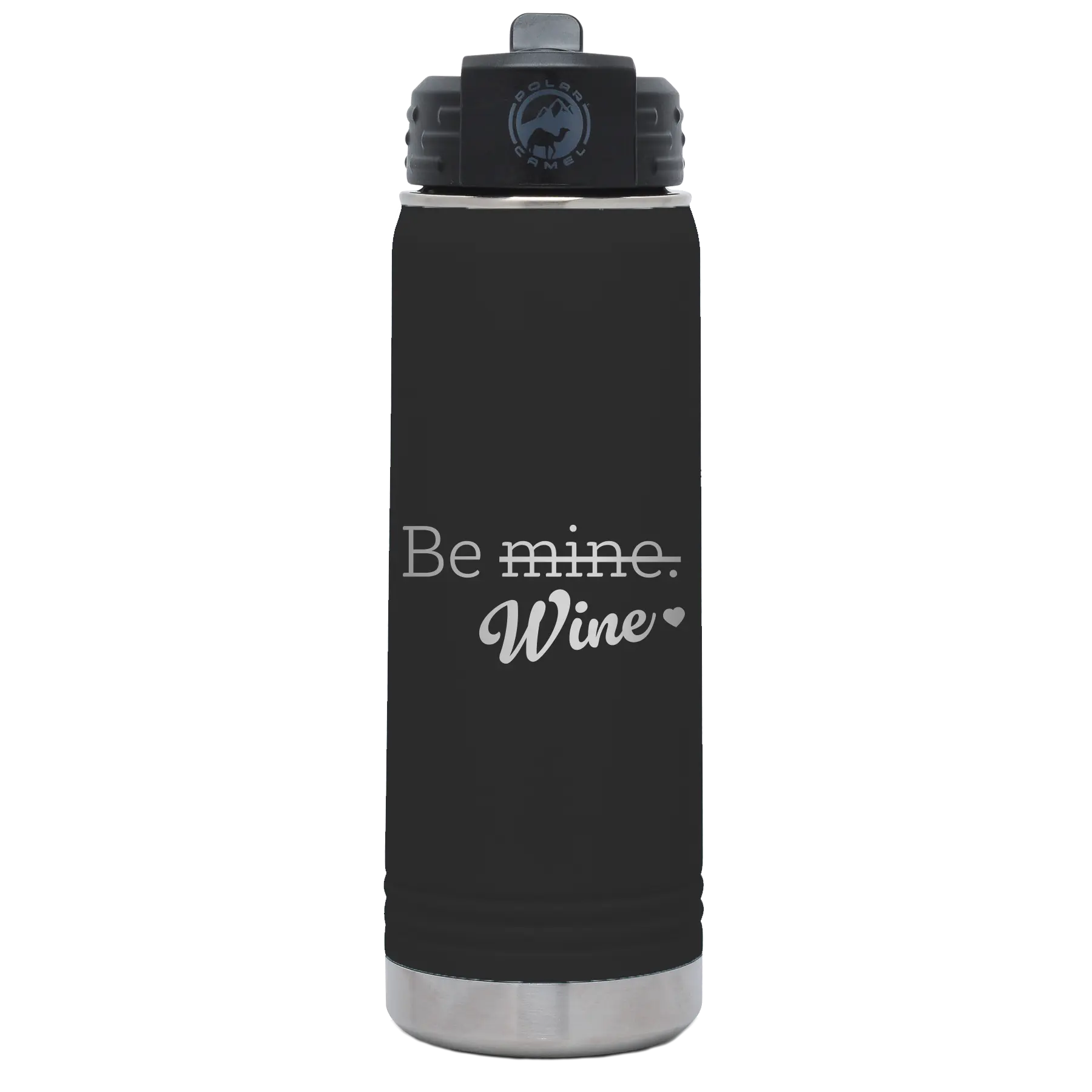 Be Wine 20 oz Water Bottle | Black