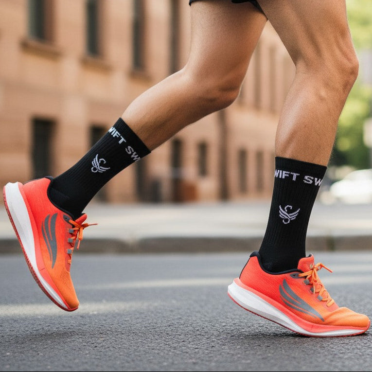 Performance Running Socks for Men – Black (Pack of 2)