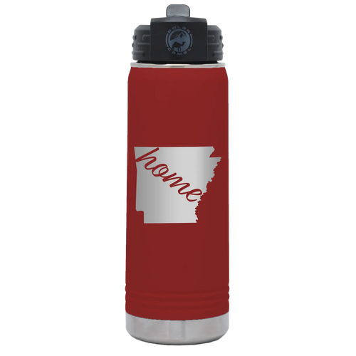 Arkansas Home 20 oz Water Bottle | Maroon